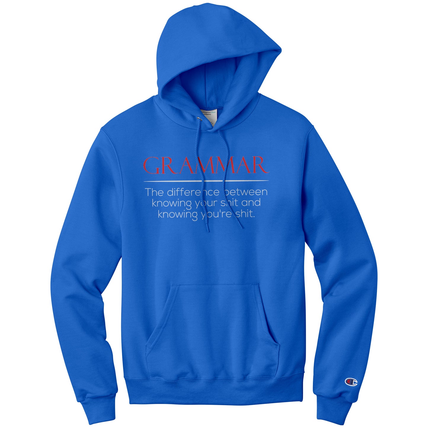 Grammar The Difference Between Knowing Your Shit And Knowing You're Shit | Hoodie