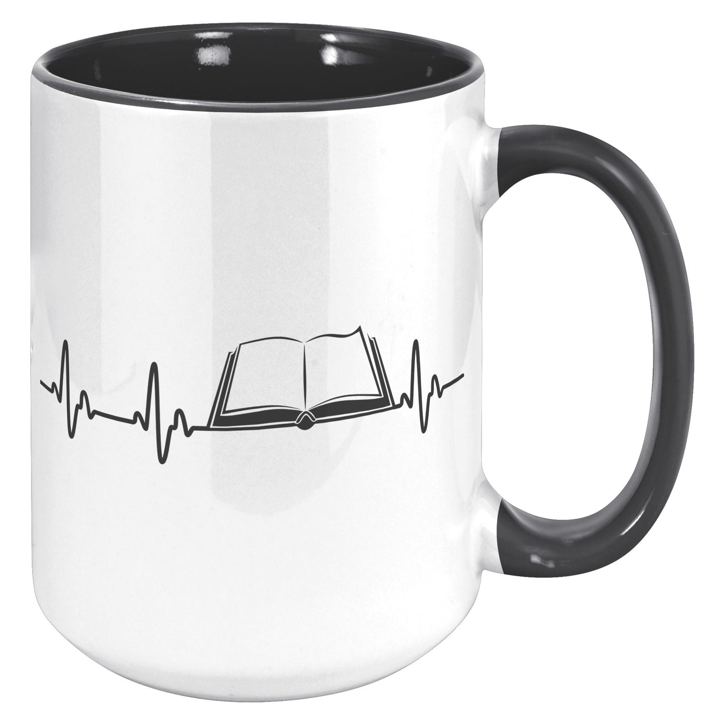 Heartbeat Of A Book Lover | Accent Mug