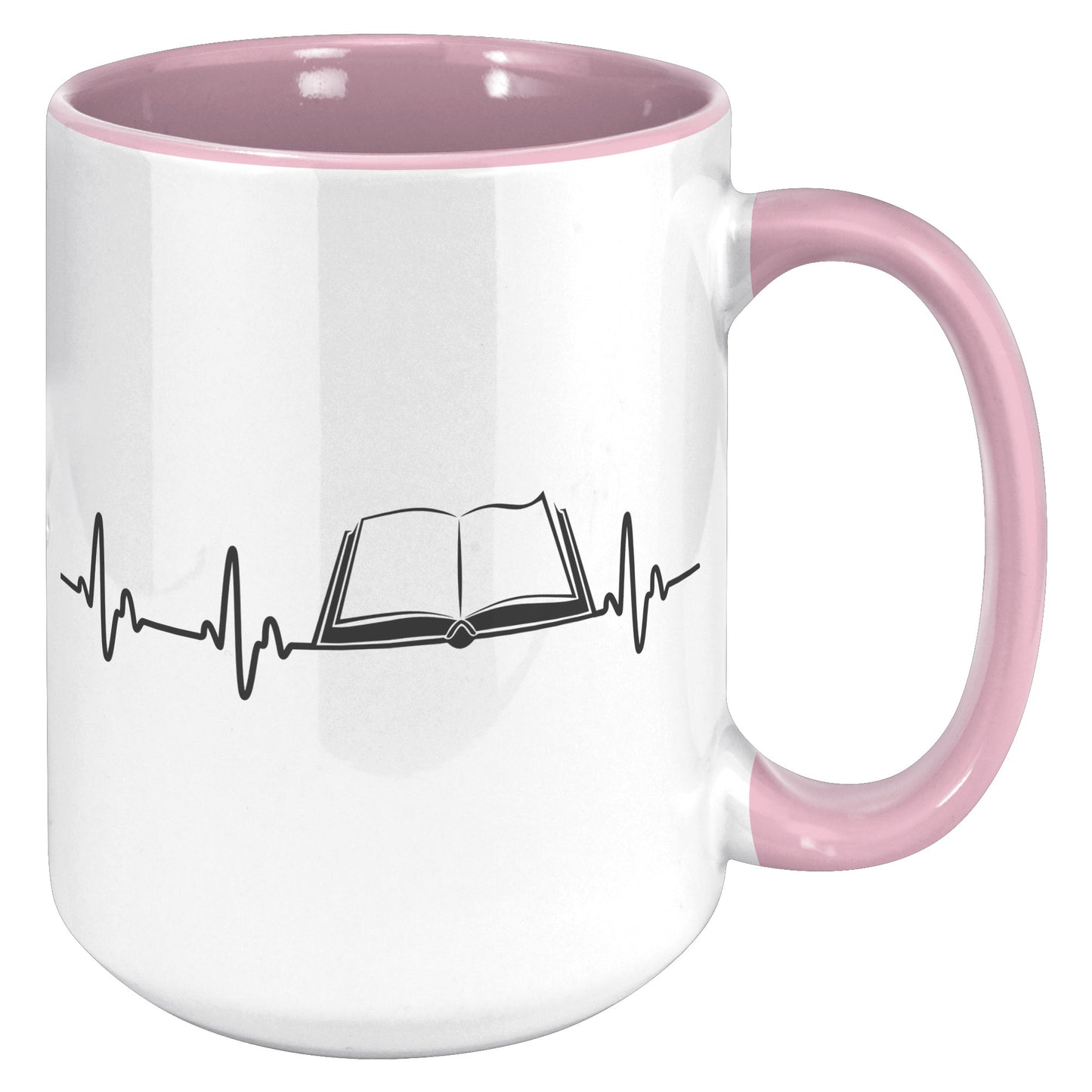 Heartbeat Of A Book Lover | Accent Mug