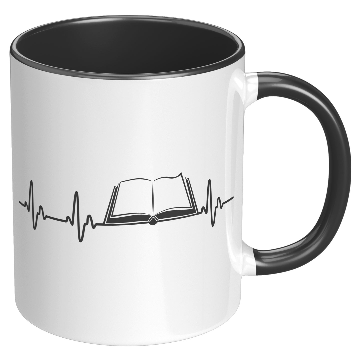 Heartbeat Of A Book Lover | Accent Mug