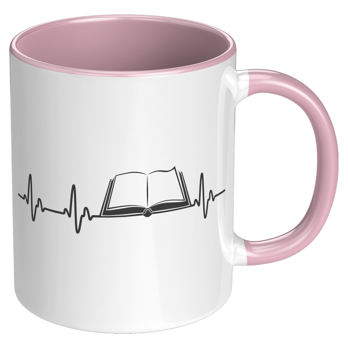 Heartbeat Of A Book Lover | Accent Mug
