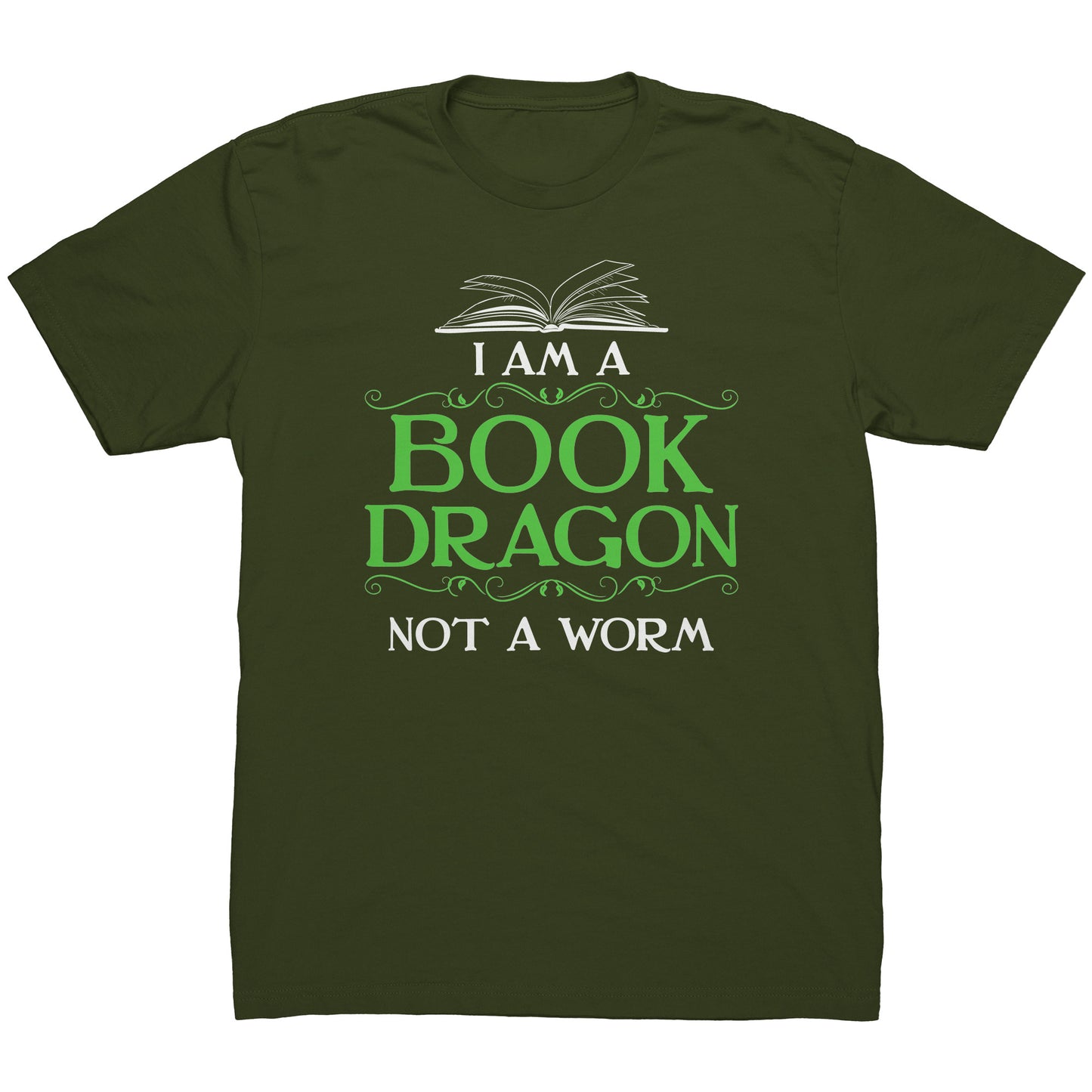 I Am A Book Dragon Not A Worm | Men's T-Shirt