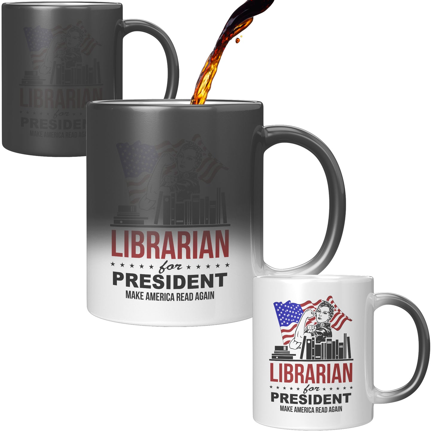Librarian For President Make America Read Again | Magic Mug