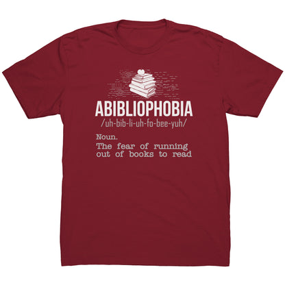 Abibliophobia. The Fear Of Running Out Of Books To Read | Men's T-Shirt