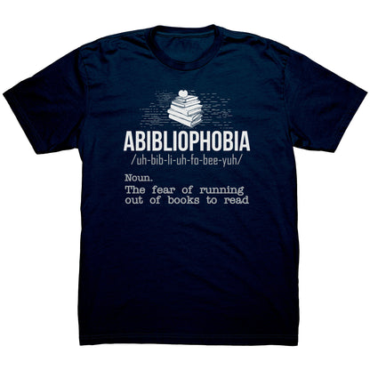 Abibliophobia. The Fear Of Running Out Of Books To Read | Men's T-Shirt