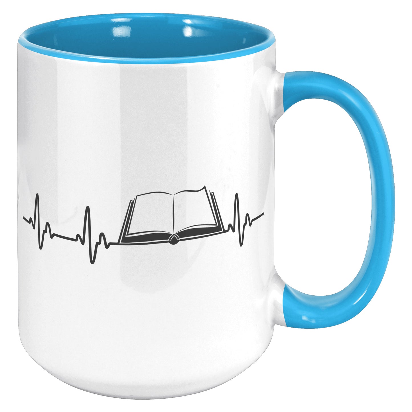 Heartbeat Of A Book Lover | Accent Mug
