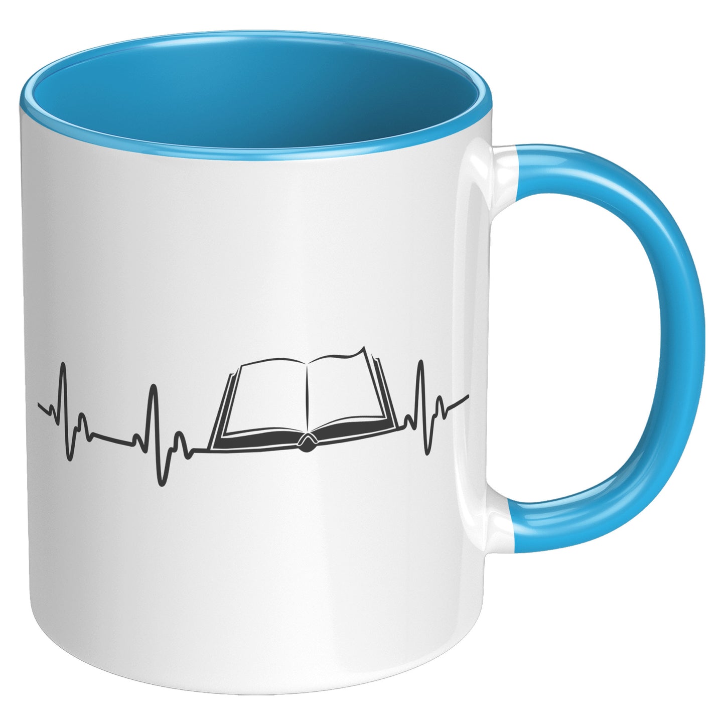 Heartbeat Of A Book Lover | Accent Mug