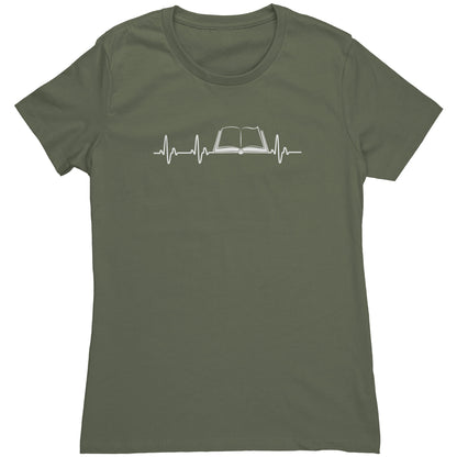 Heartbeat Of A Book Lover | Women's T-Shirt