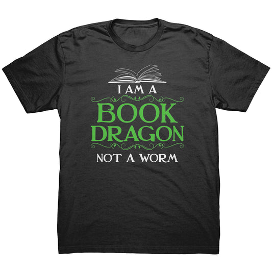 I Am A Book Dragon Not A Worm | Men's T-Shirt