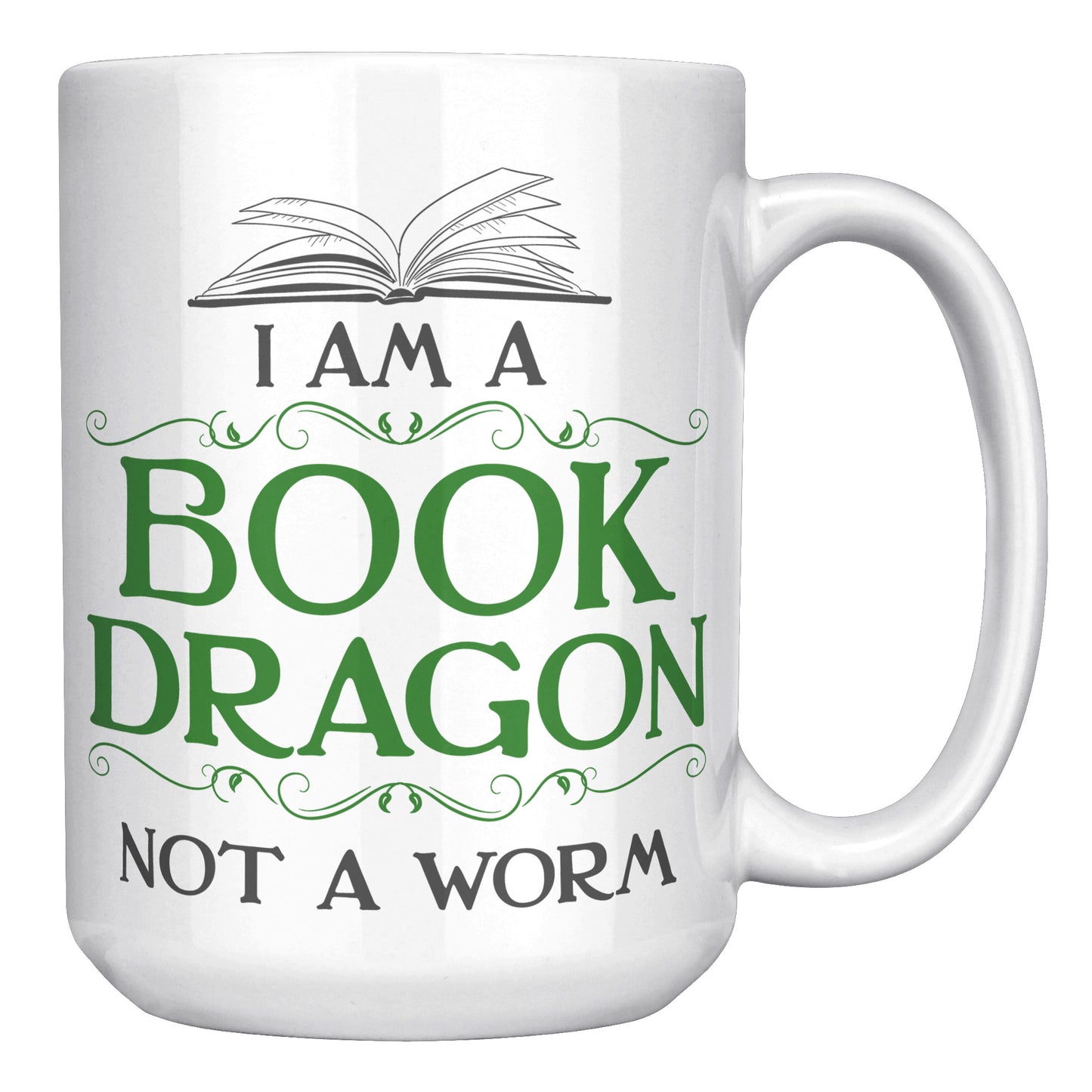 I Am A Book Dragon Not A Worm | Mug