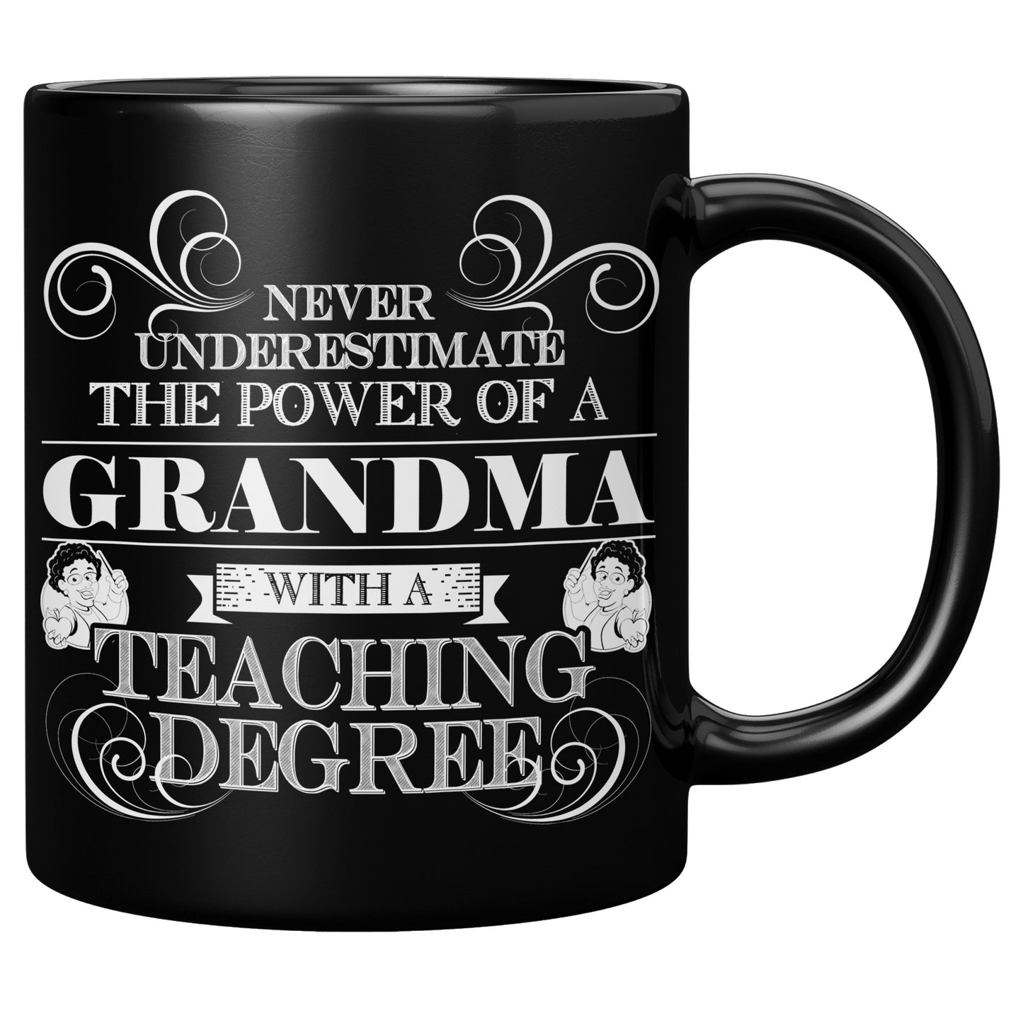 Never Underestimate The Power Of A Grandma With A Teaching Degree | Mug